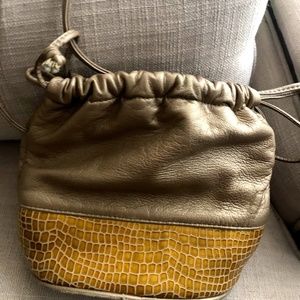 Atalla Premium Genuine Leather Drawstring Bag